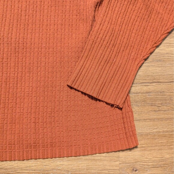 M.M. LaFleur The Tyler Textured Crew Neck Pullover Sweater Women Medium Clay - Picture 2 of 8